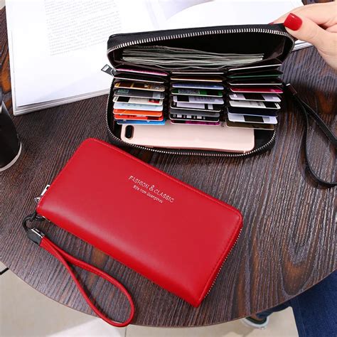 ladies wallets with space for credit cards and smart phone|high capacity card wallet.